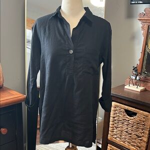 Old Navy Black linen Blouse Tunic